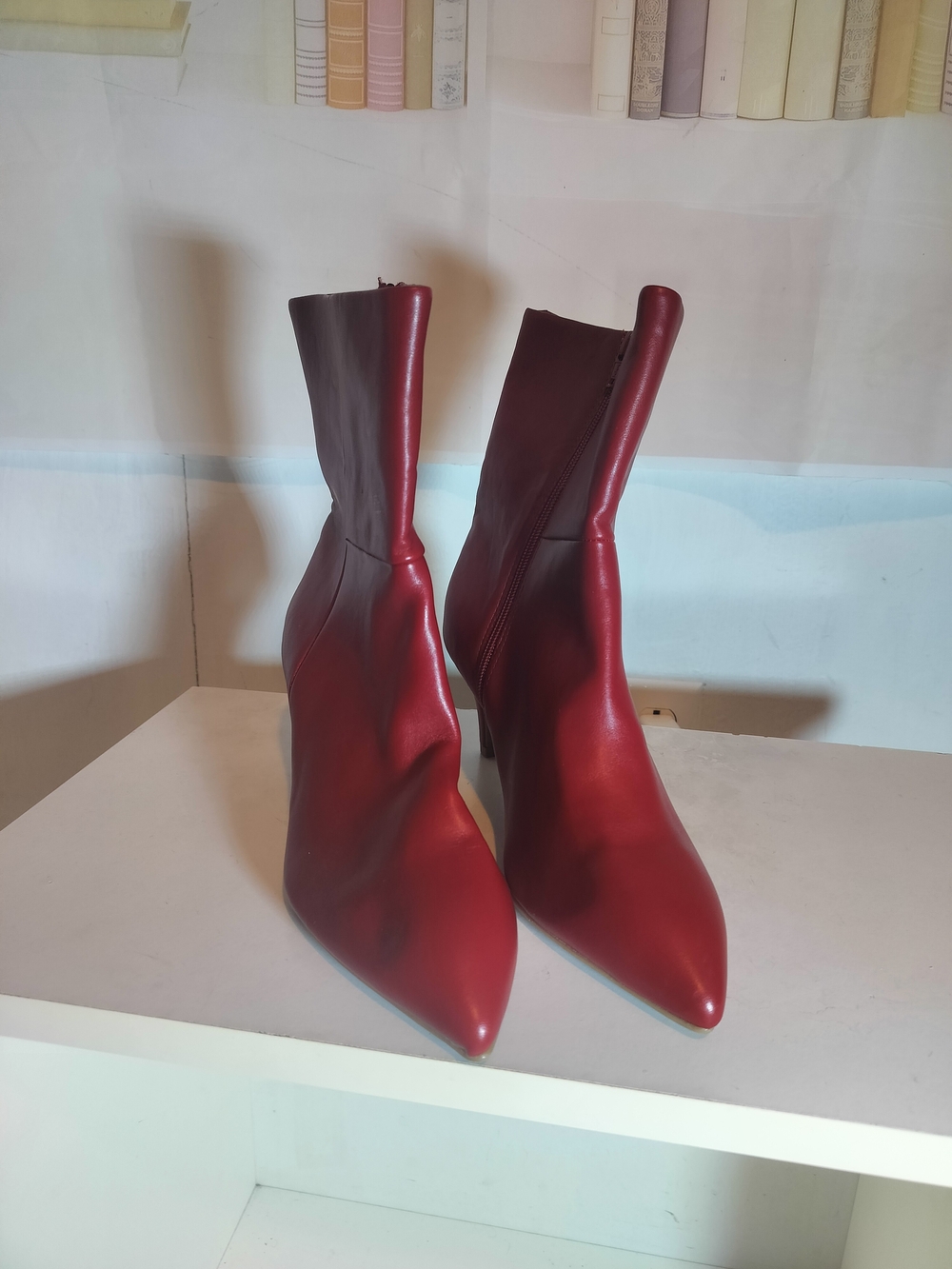 Dolce Vita Burgundy Pointed Toe Ankle Booties - Picture 4 of 5